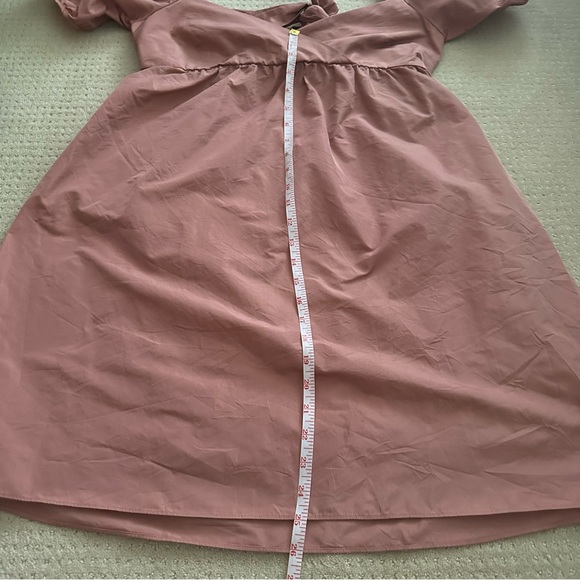 WILFRED Heirloom Pink Puffy Sleeve Tie Back Opera Mini Dress - Picture 10 of 11